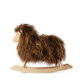 Long Wool Rocking Sheep in Brown